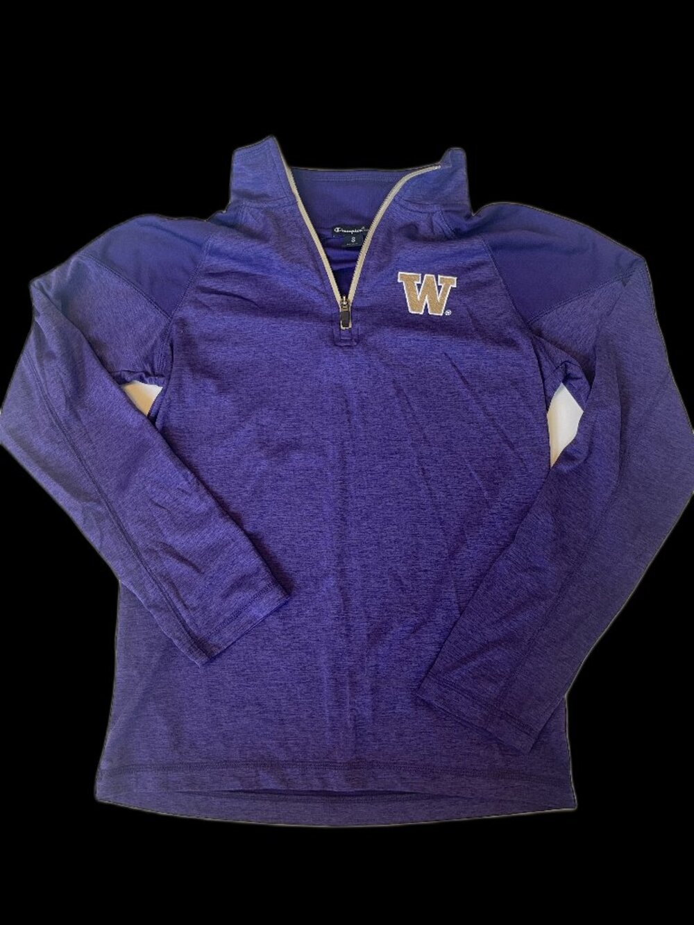 Champion elite University of Washington UW UDub 1/4 Zip Long Sleeve Small